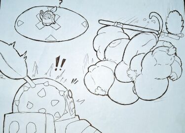 ambiguous_gender anus balls big_breasts big_muscles big_penis bodily_fluids boom_microphone brawl_stars breasts hair hairy hairy_balls haplorhine male male_only mico_(brawl_stars) monkey muscles muscular muscular_male penis primate sprout_(brawl_stars) tagme yetdarked