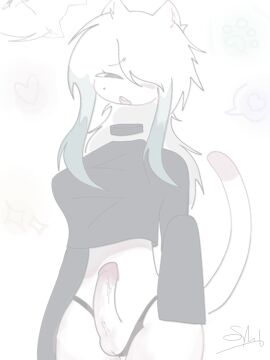 1futa big_breasts big_penis breasts clothed clothing cute fanart fpe fundamental_paper_education futa_only futanari hard_penis intersex miss_rena partially_clothed penis rena self_upload she_is_not_like_you_pet_elphet shimeri solo