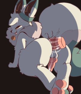 anal anal_sex animal_genitalia animal_penis animated ass backsack balls ballsack canine_genitalia canine_penis disembodied_penis duo erectionblack_background feral feral_penetrated fluffy fluffy_tail fur furry genitals hi_res inner_ear_fluff loop male male/male mammal penetration penile penile_penetration penis penis_in_ass rokitsune seamless_loop simple_background tail tuft white_body white_fur