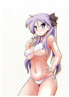 1girls artist_request bikini female kagami_hiiragi lucky_star
