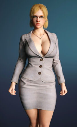 1girls 3d ass big_ass big_breasts blue_background breasts bust busty capcom cleavage curvaceous curvy curvy_figure dead_rising dead_rising_(series) facing_viewer female gradient_background guhzcoituz hips jessica_mccarney large_breasts light-skinned_female light_skin looking_at_viewer mature mature_female office_lady simple_background skirt slim_waist solo standing thick thick_hips thick_legs thick_thighs thighs voluptuous waist wide_hips