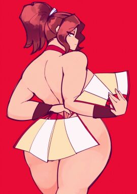 1girls animated animated_gif ass big_ass big_breasts breasts brown_hair bubble_ass bubble_butt cdlum fan fat_ass fatal_fury female female_only gif huge_ass king_of_fighters kunoichi large_ass looking_at_viewer looking_back mai_shiranui solo teasing thick_ass thick_thighs wide_hips