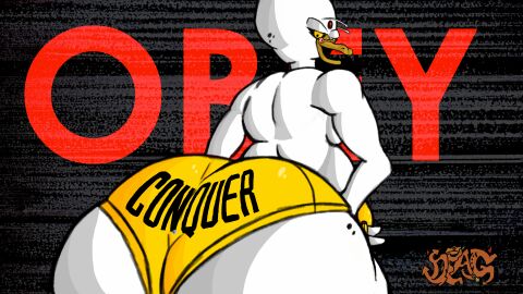 1boy 1femboy alien avian_humanoid big_ass big_ass_(male) bottom_heavy bottom_heavy_male deagan fanart femboy feminine_body huge_ass huge_butt male male_only obey riduce solo solo_male white_body wide_hips