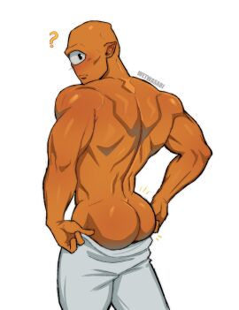 1_eye 1boy 2d alien alien_humanoid alien_male allen_the_alien artist_name ass butt color invincible looking_back male male_only muscular muscular_male orange-haired_male orange_body orange_skin rear_view round_ass round_butt shirtless solo solo_male wetwasabi
