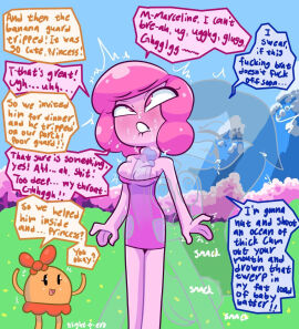 1futa 1girls 1other adventure_time ambiguous_gender areola areola_slip areolae areolae_slip balls blightstar bonnibel_bubblegum breasts english_text female futa_on_female futadom futanari impossible_fit intersex invisible invisible_partner large_balls large_breasts large_penis marceline marceline_abadeer nipple_slip nipples penis pink pink_body pink_eyes pink_hair pink_skin princess_bubblegum stealth_sex tagme text throat_bulge