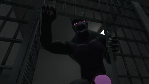 3d big_penis blep cock dick dragon ender_dragon erect_penis erection flaccid furry glowing_genitalia glowing_penis hi_res jail jail_cell male male_only muscular muscular_male penis scalie solo tongue tongue_out vrchat vrchat_avatar