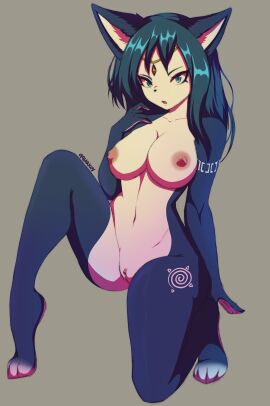 2024 3:4 absurd_res anthro aquakey big_breasts blue_body blue_fur blue_hair blush bodily_fluids breasts canid canine digital_media_(artwork) female fox fur genitals hair hi_res krystal krystal_(star_fox) looking_at_viewer mammal nintendo nipples nude pussy simple_background solo star_fox vaginal_penetration white_body white_fur