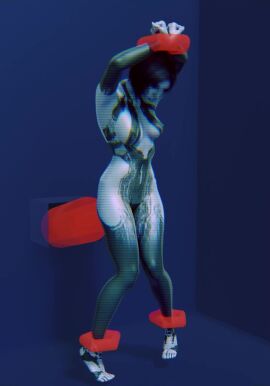 3d 3d_animation 3d_render audio bondage cortana cortana_v2 forced_orgasm hologram insertion moaning_in_pleasure standing_sex tagme video video_game_character