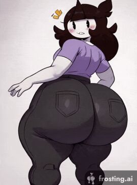 ai_generated animated ass ass_bigger_than_head ass_jiggle ass_shake ass_wiggle ass_wobble big_ass big_booty big_butt booty_shake brown_hair bubble_ass bubble_butt dat_ass dumptruck_ass fat_ass frosting.ai huge_ass jaiden jaiden_animations jiggling_ass kiwispinda looking_at_viewer looking_back massive_ass pants purple_shirt shaking_ass shaking_booty shaking_butt shirt thick_ass thick_thighs tight_clothing tight_pants wiggling_ass wobbling_ass