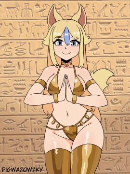 1girls 3:4 animal_ears animal_tail animated animated_image big_ass big_breasts big_butt big_thighs big_titties breasts clothing commission curvaceous curvaceous_female curvaceous_figure curvy curvy_figure curvy_hips female female_focus female_only long_hair nekogirl original original_character pigwazowzky thigh_highs vertical_video yellow_hair