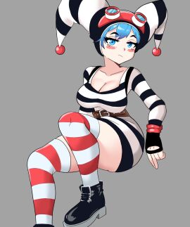 ass big_ass big_breasts big_butt big_thighs big_titties breasts character_request christmas clothing curvaceous curvaceous_female curvaceous_figure curvy curvy_figure curvy_hips cyan_hair female female_focus female_only hatzuhatzu pepsi thigh_highs wiwichus