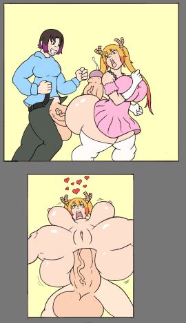 1futa 1girls anal ass_bigger_than_head ass_built_separately ball being_held big_ass big_butt breasts dragon_maid dress elma_(dragon_maid) female futa futa_on_female futanari huge_ass hung_futa hyper_ass hyper_breasts hyper_penis imminent_penetration imminent_rape imminent_sex inside instant_loss_2koma intersex kobayashi-san_chi_no_maidragon massive_ass naked no_panties painal penis pussy questionable_consent room screaming shiin_(edit) thighhighs tits tits_out tohru_(dragon_maid)