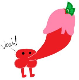 absurdly_large_cock anthro_urethral_insertion cock giant_cock male money penile_urethral_insertion penis penis_out pikuniku simple urethra urethral urethral_insertion white_background