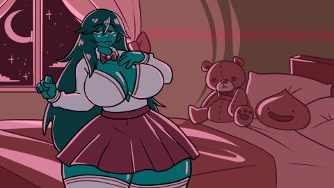 1futa animated areolae balls bedroom big_breasts big_penis breast_expansion breast_growth breast_growth_(enlargement) breasts cerealharem_(artist) clothed clothes_removed clothes_ripping clothing erection expansion female fully_clothed futa_only futanari genital_expansion genital_growth genital_growth_(enlargement) green_hair green_skin growth huge_breasts huge_cock humanoid humanoid_penis intersex jiggling_breasts massive_breasts massive_penis monster_girl mostly_clothed nipples penis penis_expansion penis_growth penis_growth_(enlargement) pillow school_skirt school_uniform skirt slim slim_waist solo source_request standing sweaty thick_penis thrusting