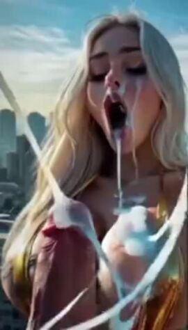 3d ai ai_art ai_generated blonde_futa blonde_hair blowjob cum_on_body cum_on_breasts cum_on_face cumming cumshot facial futa_only futanari miro self_fellatio solo_futa sucking sucking_off tagme video