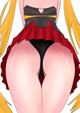 ass ass_focus blonde_hair breasts eternals_(idol_corp) female female_only hag idol-es idol_corp long_hair necromancer nude nude_female pointy_ears red_eyes ruby_runeheart small_breasts solo virtual_youtuber witch young