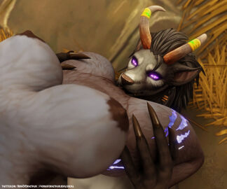 2girls 3d blizzard_entertainment cunnilingus female furry kingofdracthyr tagme warcraft worgen worgen_female world_of_warcraft yuri