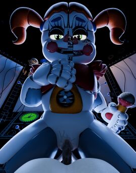 1boy 1girls 3d animatronic baby_(fnafsl) circus_baby circus_baby_(fnaf) circus_baby_(original) cum cum_in_pussy cum_inside female five_nights_at_freddy's five_nights_at_freddy's:_sister_location green_eyes jordevoir male penetration penis pov pussy robot robot_girl robot_humanoid straight twintails vagina vaginal_penetration vaginal_sex white_body