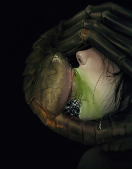 alien alien:_isolation alien_(franchise) amanda_ripley bad_end black_lipstick cum cum_down_throat cum_in_mouth cum_in_throat cum_inside deepthroat edited edited_art edited_image facehugger fog game_over game_over_screen hive lipstick nyuunzi oral oral_rape tagme unwanted_cumshot unwanted_impregnation unwanted_sex