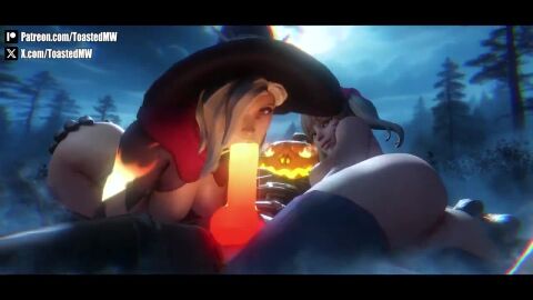 1boy 1boy1girl 2girls 3d 3d_(artwork) all_fours alternate_version_at_source alternate_version_available angela_ziegler areola areolae asian asian_female ass ass_grab black_cat_d.va blender blizzard_entertainment blonde_female blonde_hair blowjob bowtie breasts breasts_out clothed d.va detailed_background fellatio female female_penetrated glowing glowing_genitalia glowing_penis halloween halloween_costume halloween_theme hana_song hand_on_ass hand_on_butt hat headwear horny horny_female jellyfishjubilee korean korean_female laying_down laying_on_back laying_on_side light-skinned_female light-skinned_male light_skin male male/female male_penetrating male_penetrating_female mercy nipples on_all_fours on_back on_knees on_side oral oral_penetration oral_sex outdoor_sex outdoors overwatch overwatch_2 partially_clothed penis penis_out ponytail ponytails pumpkin pumpkin_head pussy pussy_lips reaper saberwolf8 sex showing_off sucking sucking_penis swiss swiss_female tagme thigh_highs thighhighs toasted_microwave trio twintails vagina video watching watermark wiggle wiggling_ass witch witch_hat witch_mercy