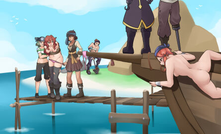 anewenfartist ass bondage breasts capture female nude panties pirate pussy tagme undressing