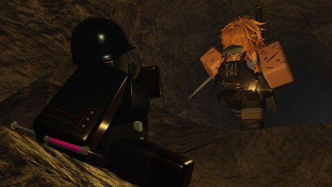 2girls 3d aphrodisiac bloxmodeller breasts cave clothed female golden_empire_(grave/digger) grave/digger gun losing_fight mortician_(grave/digger) roblox roblox_game robloxian royal_nation_(grave/digger) syringe tagme