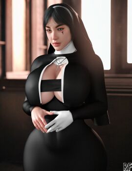 1girls 3d ass big_ass big_breasts big_thighs bottom_heavy breasts bust busty chest curvaceous curvy curvy_figure female female_focus hips hourglass_figure huge_ass huge_breasts human large_ass large_breasts legs light-skinned_female light_skin lips mature mature_female nun nun's_habit original original_character rude_frog sister_eunhwa slim_waist thick thick_hips thick_legs thick_thighs thighs top_heavy voluptuous waist wide_hips