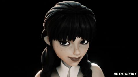 3d_animation animated blowjob crisisbeat deepthroat male_pov naked_female wednesday_(netflix) wednesday_addams