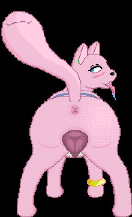 animal_genitalia animal_pussy animated anus blue_eyes blue_stripes blush bodily_fluids canine_genitalia canine_pussy drooling ear_piercing fangs female feral fur genitals leg_cuff looking_back piercing pink_body pink_fur pixel_animation presenting purple_pussy pussy saliva short_playtime solo stripes tail tail_motion tail_mouth tailwag teeth throbbing throbbing_pussy tongue tongue_out transparent_background unusual_anatomy unusual_tail vorochi