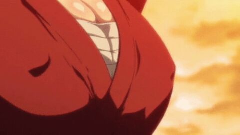 animated anime_screenshot bandaged_chest breast_expansion breast_growth breast_growth_(enlargement) breasts bursting_breasts cleavage covered_erect_nipples female huge_breasts japanese_clothes kaneko_hiraku kimono lowres manyuu_chifusa manyuu_hikenchou yukata