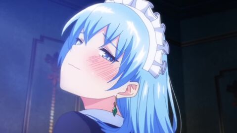 1boy 1girls 2d 2d_animation animated animation blue_hair dominant_female female femdom hentai_series long_hair longer_than_30_seconds maid reika_(gustav) reika_wa_karei_na_boku_no_maid shorter_than_one_minute tagme video