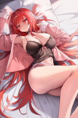 1girls 2025 4k 4q_(lokcy516) absurd_res armpits bed_sheet bedroom bedroom_eyes bedsheets belly big_breasts blush breasts choker cleavage come_hither day daytime dolphin_shorts fair_skin female fit fit_female goddess_of_victory:_nikke heavy_blush hi_res indoors lace_trim large_breasts light-skinned_female light_skin long_hair long_red_hair long_sleeves looking_at_viewer loving_gaze midriff navel negligee nightgown official_alternate_costume on_bed pajamas pillow pink_clothing pink_pajamas pink_shorts rapi_(nikke) rapi_(red_hood)_(cherished_red)_(nikke) rapi_(red_hood)_(nikke) red_eyes red_hair see-through_clothes shift_up short_shorts shorts skindentation slender_waist solo sunlight very_long_hair yes-no_pillow yes_pillow