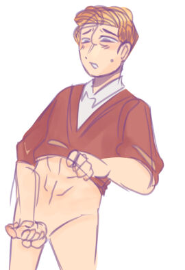 1boy blonde_hair final_destination final_destination_4 first_porn_of_character half-dressed hunt_wynorski male male_only masturbation penis touching_penis