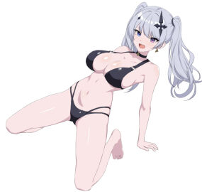 1girls big_breasts blue_eye breasts female female_only hands_behind_back heterochromia large_breasts light-skinned_female light_skin mochemochem neo-porte pink_eye silver_hair solo spread_legs tagme tentei_forte twintails virtual_youtuber vtuber