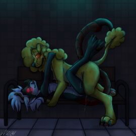 anthro_on_anthro falsesphinx futanari intersex missionary_position pest_(regretevator) poob_(regretevator) public public_sex regretevator roblox roblox_game robloxian self_upload tagme