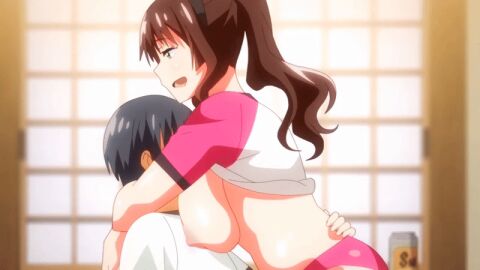 1boy 1girls 2022 20s age_difference animated anime_screencap aunt_and_nephew black_hair bouncing_breasts breast_press breasts brown_hair buruma censored clothes_lift cowgirl_position female garden_~takamine-ke_no_nirinka~ gym_uniform kasumi_takamine large_breasts male mature_female multicolored_shirt nipples no_bra older_woman_and_younger_man penis pink_buruma pink_pineapple pink_shirt ponytail sex shirt shirt_lift sideboob sidelocks sportswear straddling straight tagme takamine_kasumi tomoya_(garden_~takamine-ke_no_nirinka~) upright_straddle white_shirt
