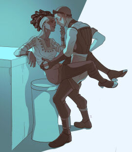 1boy 1girls clone_wars couple cupping_chin cute duo duo_focus female grinding hand_on_waist legs_around_partner legs_around_waist love male nerd nerdy_male phee_genoa rubbing silly sitting standing star_wars star_wars:_the_bad_batch tech_(the_bad_batch)