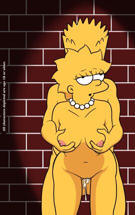 1boy 1girls 20th_century_fox 20th_century_studios accurate_art_style aged_up bart_simpson breasts breasts_grab brick_wall brother_and_sister cum cum_in_pussy cumdrip doggy_style duo ejaculation female human human_on_human incest lisa_simpson lockandlewd male male/female nipples nude nude_female nude_male pussy sex straight straight_sex the_simpsons unseen_male_face yellow_body yellow_skin