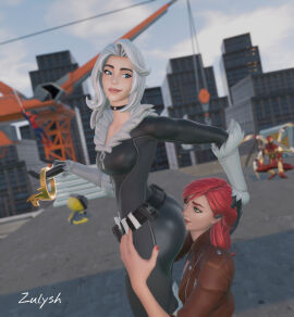 2boys 2girls 3d asphyxiation ass ass_focus ass_grab big_ass big_butt black_cat_(fortnite) black_cat_(marvel) clothed domination facesitting felicia_hardy female femdom fortnite fortnite:_battle_royale huge_ass humiliation male marvel marvel_comics mary_jane_watson mary_jane_watson_(fortnite) pre-sex red_lipstick sniffing spider-man_(series) worship yuri zulysh