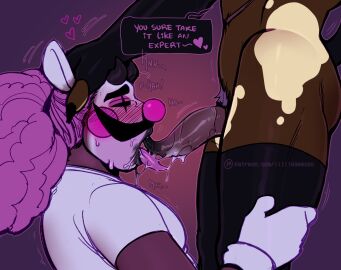 absolute_territory black_skin blowjob blush blushing_at_partner chubby chubby_male claws clown_makeup clown_nose creepypasta cum cum_in_mouth cum_inside cum_on_face cum_on_tongue curly_hair fingerless_gloves friday_night_funkin friday_night_funkin_(d-side) friday_night_funkin_mod gloves god_z heart heart_around_head holding_head horns humanized littlegeecko male male/male male_on_male male_only moaning moaning_on_cock moustache panting penis pubic_hair purple_tongue saliva saliva_drip saliva_on_penis saliva_on_tongue saliva_string saliva_trail scar sega shirt sonic.exe_(series) sonic_(series) sonic_the_hedgehog_(series) sweat sweating tenma_mighty tentacle tentacle_blowjob tentacle_penis tongue vitiligo wet_penis white_skin