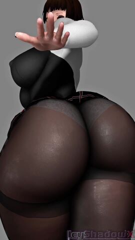 1girls 3d animated ass_slap dat_ass fat_ass huge_ass icyshadowx looking_back makoto_niijima paag persona persona_5 sound spanking spanking_ass tagme thick_ass thick_thighs video