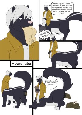 almost_fully_inside anus balls belly big_anus big_balls big_penis black_anus black_body black_fur bone bones_in_feces brown_feces brunus_(stufferzz) clipboard clothing coat colored comic death deception dialogue drug_testing duo english_text erection fatal_vore feces feces_on_ground feces_pile feet fur genitals hair hand_on_belly head_first hi_res holding_clipboard holding_object huge_anus huge_balls huge_cock human human_prey human_skull lab_coat larger_pred lies looking_back male male/male male_pred mammal mephitid oral_vore pale_skin penis perineum placebo pooping_on_floor puffy_anus raised_tail scat scientific_experiment screaming simple_background size_difference skull skull_in_feces skunk skunk_tail skunk_taur smile speech_bubble stomach_bulge stufferzz tail talking_to_pred talking_to_prey taur taur_pred text thought_bubble time_skip topwear tricking_prey unwilling_prey vore white_background white_body white_fur white_hair willing_pred writing_utensil