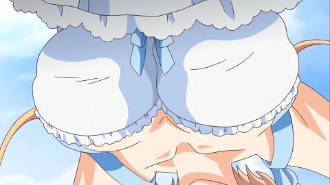 10s 1girls 2010s 2013 2d angel_girl animated anime_screencap big_breasts breasts collaboration_works female grand_cru grand_cru_bourgeois huge_breasts large_breasts mitra_airun_sera nipples nuki_doki!_tenshi_to_akuma_no_sakusei_battle nukidoki! ova poro screenshot stitched tagme