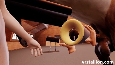 1boy1girl 3d 3d_animation 3d_model animal_genitalia animal_penis animated aroused aroused_male artificial_vagina balls ballsack barn big_penis breeding_mount cock cock_pointing_towards_viewer cum cum_drip cum_everywhere cum_on_body cum_on_breasts cumming cumshot equine equine_balls equine_genitalia equine_penis erect_penis erection female feral fleshlight floating_hands game game_cg gameplay horse horse_penis horsecock huge_cock huge_cumshot large_penis male mounted original original_character penis penis_pointing_toward_viewer thrusting toy video_game video_games vr vrstallion zoophilia