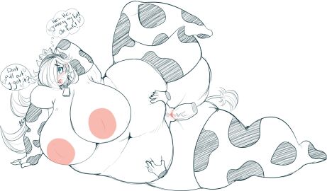 -breasts_bigger_than_head 1boy 1girls 2020 absurd_res bbw belly blue_eyes breasts cow_print cow_print_armwear cow_print_thighhighs cow_tail cowbell earrings english english_text fat fat_belly female female_focus grabbing_belly hair_over_one_eye huge_belly huge_breasts huge_thighs long_hair male mario_(series) mature_female nintendo nipples obese obese_female penetration penis plump princess_rosalina pussy sketch speech_bubble ssbbw tehbuttercookie text thick_thighs thighs thought_bubble vaginal_penetration voluptuous