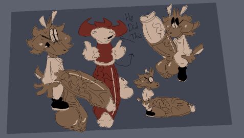 animal_genitalia animal_penis anthro antlers ass balls big_balls big_butt big_ears big_penis blush boots breasts cervine_genitalia cervine_penis clothed clothing deer demon digital_media_(artwork) duo erection eyewear female footwear freckles fur futanari genitals glasses glistening glistening_balls glistening_body glistening_genitalia hair horn huge_balls huge_cock humanoid hyper hyper_balls hyper_genitalia hyper_penis intersex intersex/male latte_(thadeef3) looking_at_viewer male mammal messy_hair penis restricted_palette saggy_balls shocked shoes simple_background tail text thadeef3 toony toony_expression toony_eyes torn_clothing vein