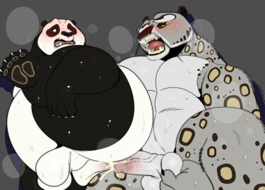 abs absurd_res anal anal_sex anthro ass balls bear belly blush bodily_fluids cum cum_in_ass cum_inside dreamworks duo erection felid fur gay genital_fluids genitals giant_panda hi_res kung_fu_panda kung_fu_panda_(movie) male male/male male_penetrated male_penetrating male_penetrating_male mammal markings master_po_ping muscular muscular_anthro muscular_male overweight pantherine paramount_pictures pecs penetration penile penile_penetration penis penis_in_ass po satsui-n0-had0u sex snow_leopard spots spotted_body spotted_fur tai_lung_(kung_fu_panda)