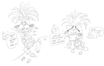 1girls 2023 anxiety_(inside_out) black_and_white blush closed_eyes dialogue disgust_(inside_out) disney english_text female female_focus female_only first_time hi_res inside_out inside_out_2 joy_(inside_out) long_hair male mhdrawin monochrome no_color open_smile penis penis-shaped_object pixar sketch smile solo_focus sucking teeth