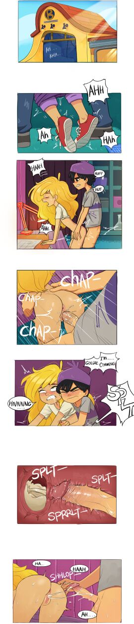 1boy 1girls 2d against_surface against_table ahegao anus arched_back arm_support ass ass_grab balls balls_deep bangs bedroom_eyes bent_over bent_over_table big_penis black_hair blonde_hair blush bottomless_female bottomwear braless brown_eyes bubble_butt cervical_contact cervical_penetration cervix cervix_kiss clenched_teeth clitoral_hood clitoris closed_eyes clothed clothed_sex clothes_lift clothing clothing_aside color comic comic_strip creampie cum cum_drip cum_filled cum_in_pussy cum_in_uterus cum_in_womb cum_inside cum_leaking cum_leaking_out_of_pussy cum_overflow cum_string cumming_in_pussy cumming_inside cumming_together cumming_while_penetrating cumshot deep_penetration digital_media_(artwork) doggy_style drooling duo ejaculation eyes_rolling_back female female_orgasm filled_to_the_brim filled_womb flat_chest floofy_hair fluffy_hair freckles fucked_silly genital_fluids genitals goldie_(goldieblox) goldieblox green_eyes hairless_pussy half_closed_eyes happy happy_sex heart heart-shaped_pupils hip_grab hug hugging hugging_from_behind human human_penetrated human_penetrating imminent_ejaculation imminent_orgasm internal_cumshot internal_view intraspecies large_penis leaking_cum leaking_pussy leaning leg_grab li_gravity_(goldieblox) light-skinned_female light-skinned_male light_skin lip_biting long_hair long_penis looking_pleasured loving_it male mangamaster messy_hair moaning motion_lines narrowed_eyes navel on_model one_eye_closed open_clothes open_mouth orgasm orgasm_face overflow overflowing_cum pants_around_legs pants_down passionate penis penis_in_pussy petite pleasure_face plump_labia puffy_pussy pull_out pumping_cum pussy pussy_juice pussy_juice_drip pussy_juice_on_penis pussy_juice_string rolling_eyes romantic saliva semen sex sex_from_behind shirt shirt_lift shoes short_hair skinny smile standing standing_sex straight sweat teenage_female teenager testicles thick_cum thick_thighs thigh_grab thighs thin_waist throbbing tight_fit tight_pussy topwear trembling uterus vagina vaginal vaginal_juice_drip vaginal_juice_trail vaginal_juices vaginal_penetration vaginal_sex waist_grab x-ray young