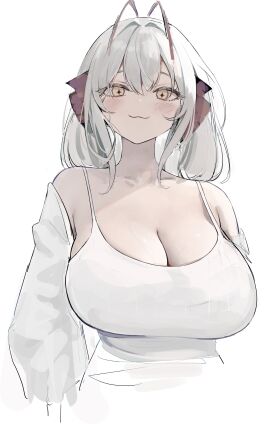 1girls arknights female female_only horns solo tagme tagme_(artist) ttus w_(arknights) white_dress